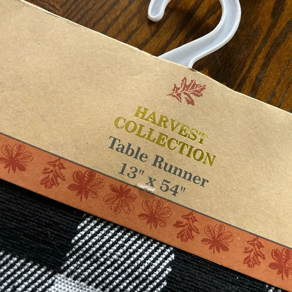 Black & White Buffalo Plaid Table-runner